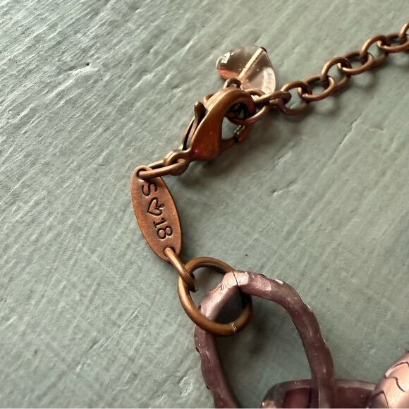 Sabika Summer 2018 Chunky Heart Chainlink Necklace - Picture 7 of 8